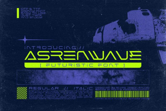 Asrenwave Typeface: A Futuristic Display Font for Modern Campaigns