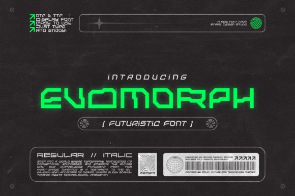 Evomorph Typeface: A Futuristic Display Font for Modern Branding
