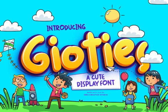 Gioties: A Playful Display Font for Whimsical Brand Identity