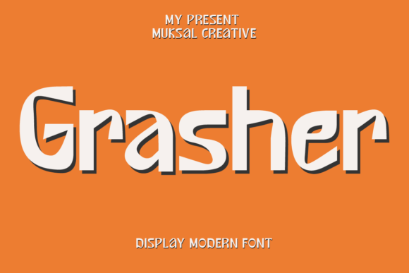 Grasher Typeface: A Quirky Display Font for Handmade Branding