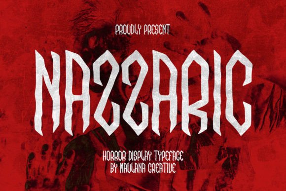 Nazzaric Horror Display Font Review for Makers