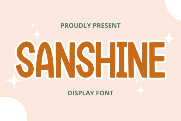 Sanshine: A Fun Display Font for Bright Brand Identities